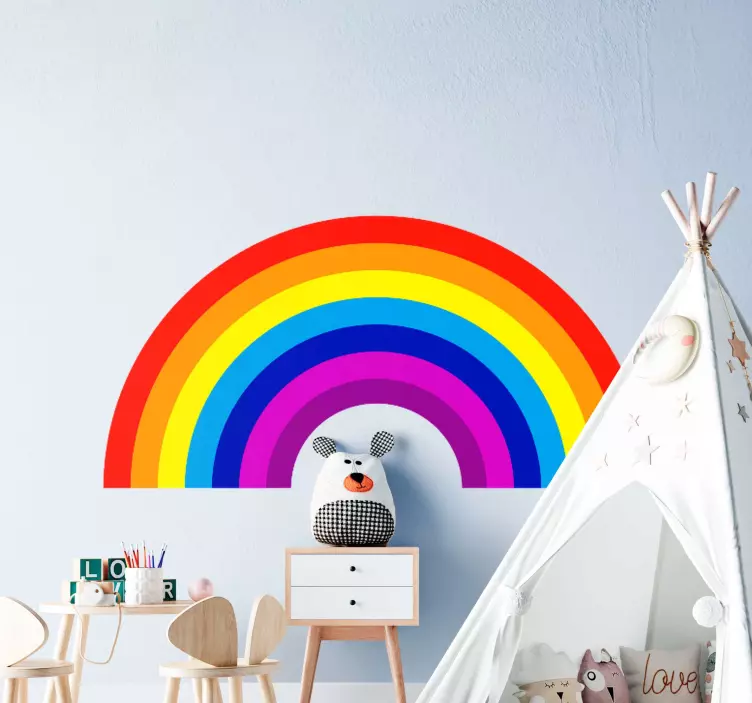 circular rainbow  illustration decal - TenStickers