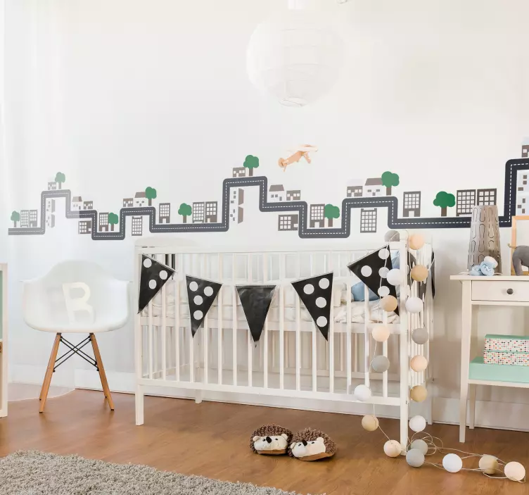 City valance  wall sticker - TenStickers
