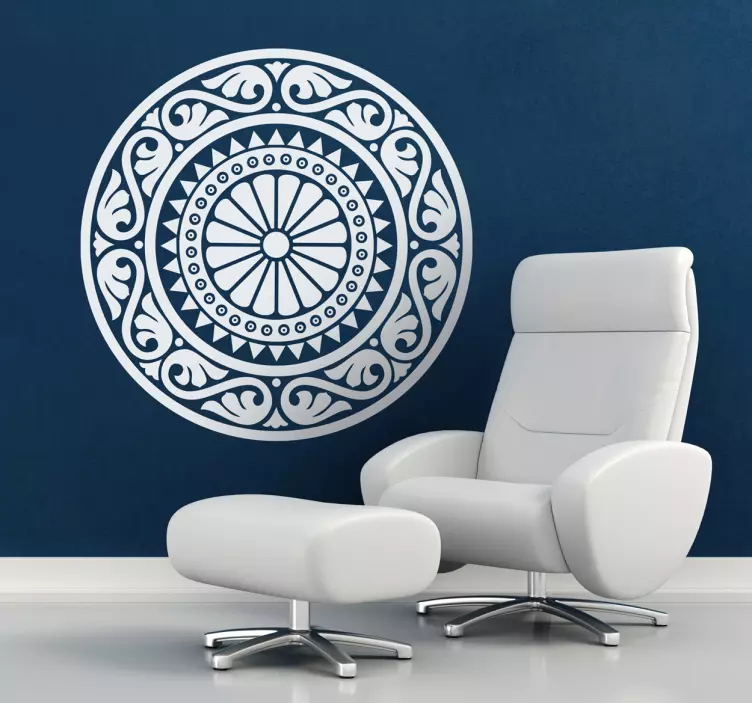 Classic Rosette Mandala Wall Sticker - TenStickers