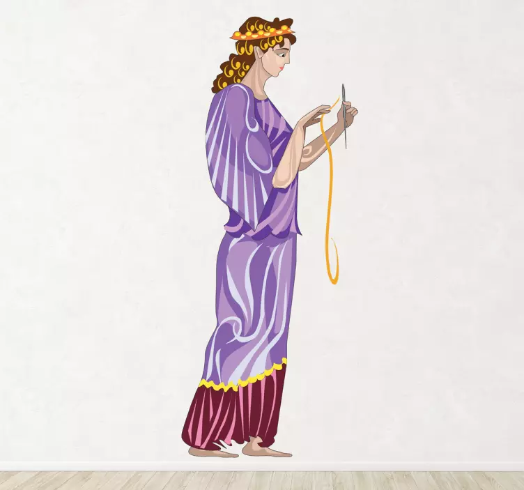 Clotho Greek Mythology Wall Decal - TenStickers