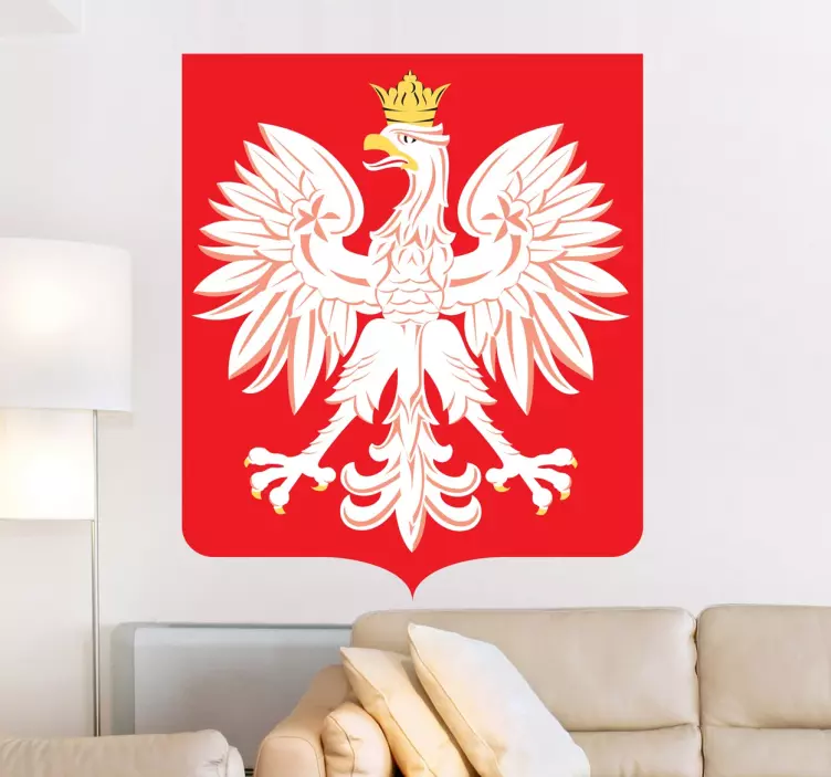 Coat of arms of Poland flag sticker - TenStickers