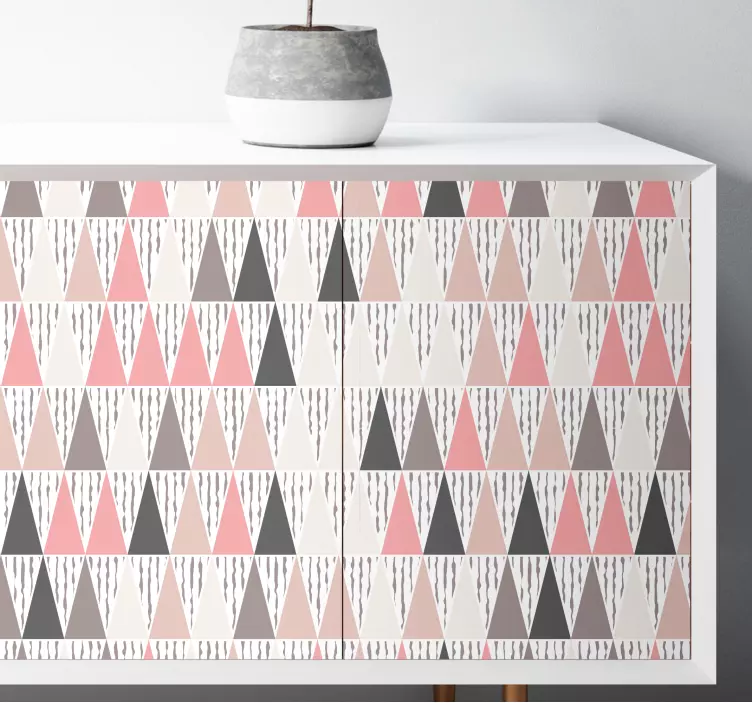 Color triangles pattern furniture sticker - TenStickers