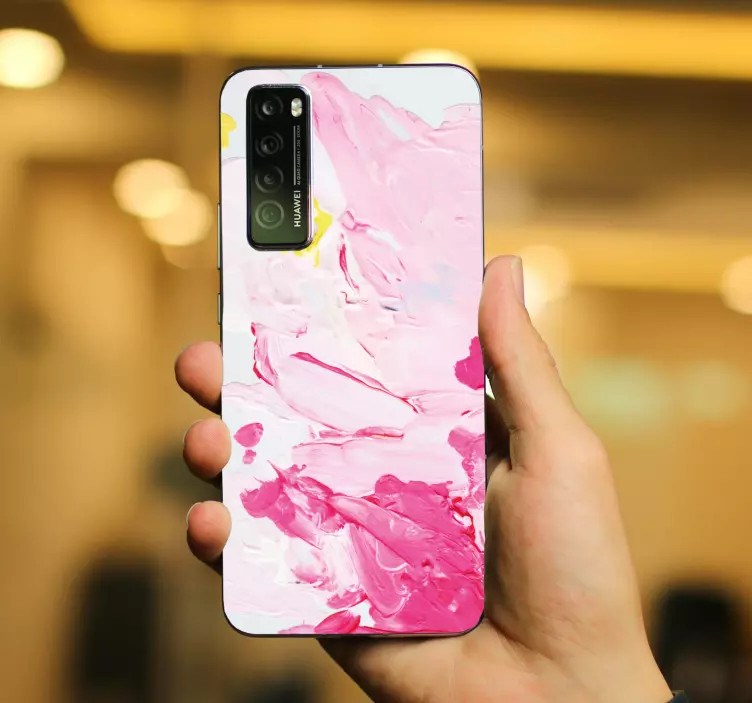 Colorful acrylic brush stroke huawei decal - TenStickers