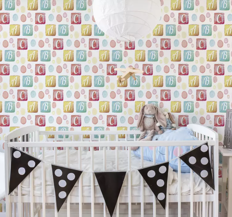 Colorful Alphabet Blocks kid's sticker - TenStickers