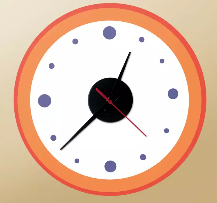 Colorful Circular Timepiece clock wall sticker - TenStickers