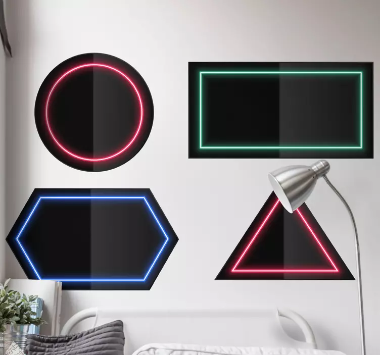 Colorful geometric frames Playstation decal - TenStickers