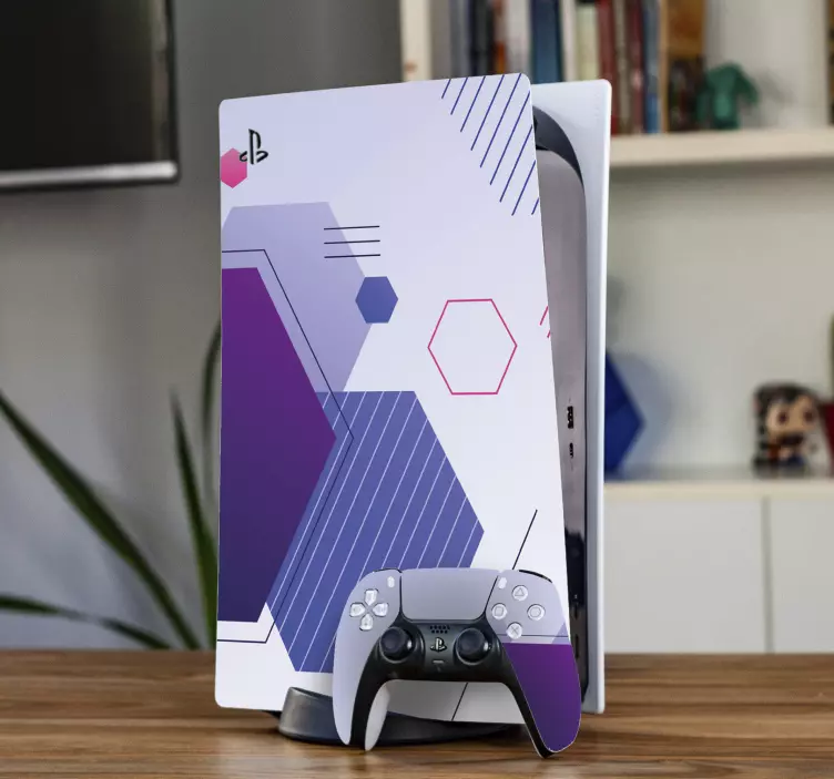 Colorful gradient geometric PS5 stickers - TenStickers
