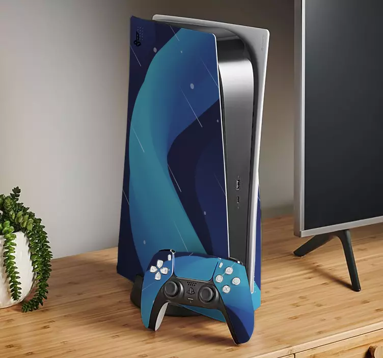 Colorful liquid shapes background PS5 decal - TenStickers