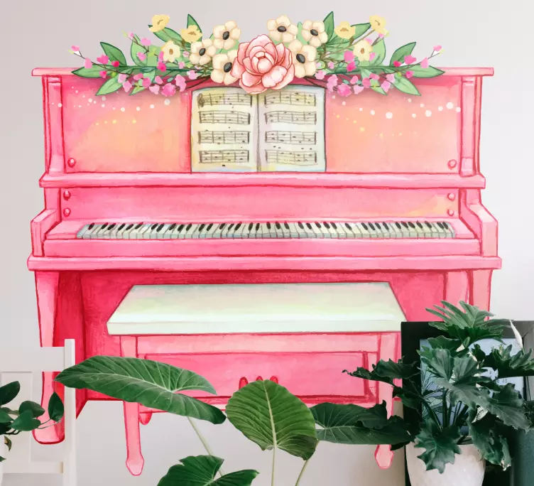 Colorful piano Wall Stickers for living room - TenStickers