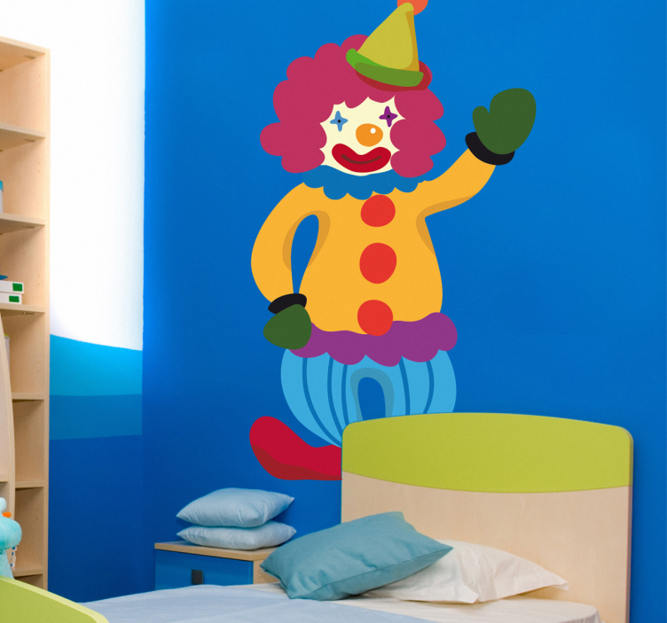 Colourful Clown Sticker - TenStickers
