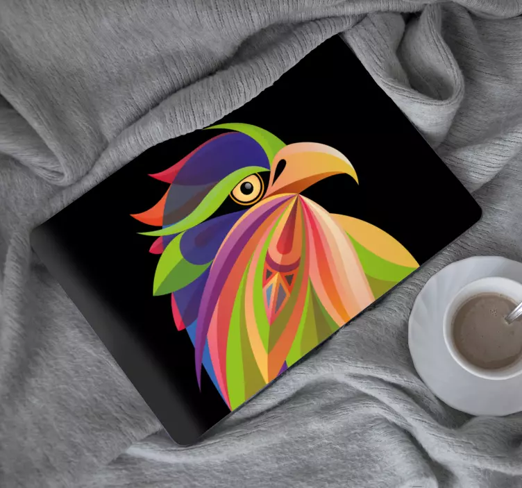 Colourful eagle drawing laptop skins - TenStickers