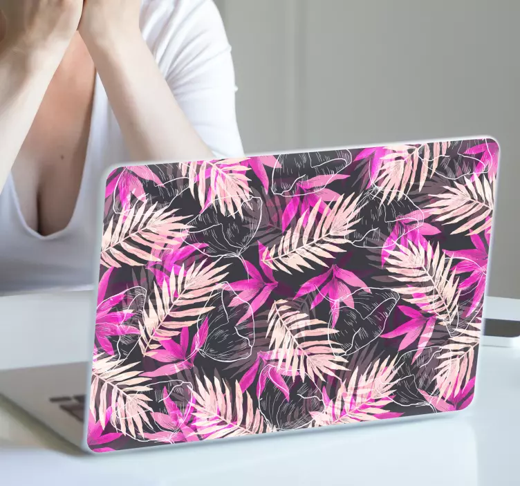 colourful plants laptop sticker - TenStickers