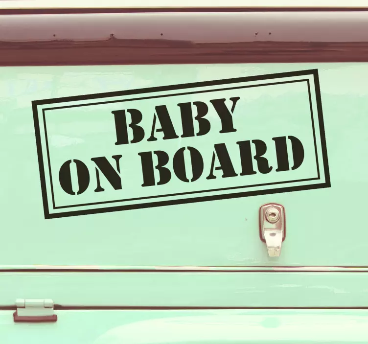 confidential baby on board sticker - TenStickers