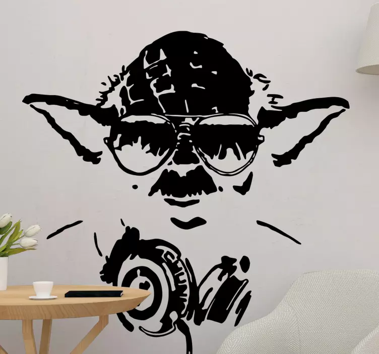 Cool character shades wall sticker - TenStickers
