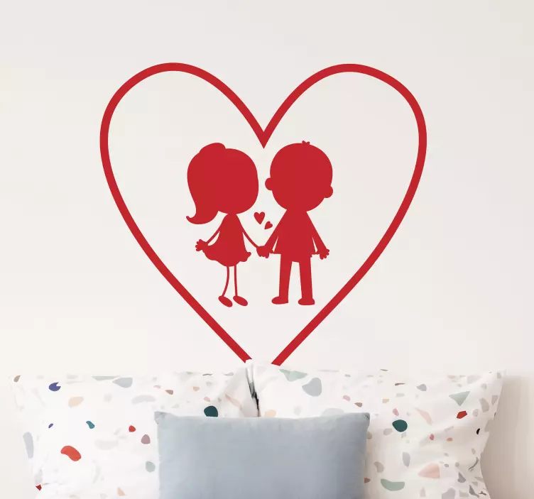Couple love love wallsticker - TenStickers