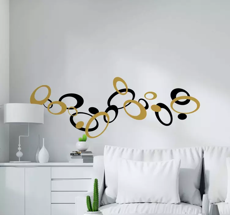 Creative ellipses circle sticker - TenStickers