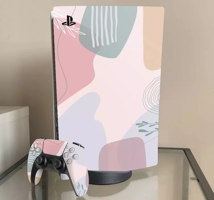 Creative pastel painted wallpaper PS5 sticker - TenStickers