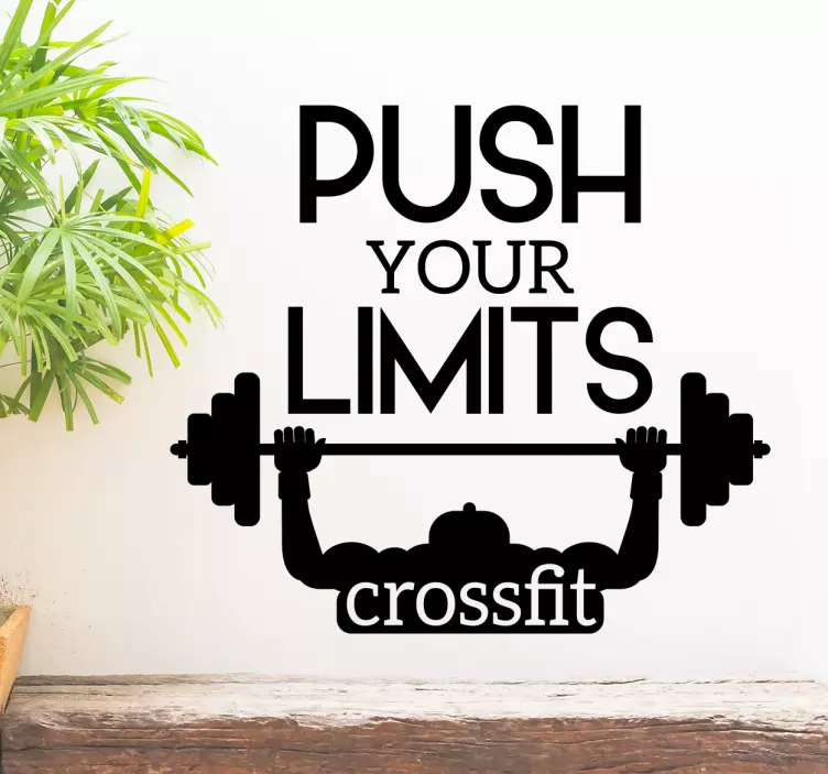 Crossfit gym motivational wall sticker - TenStickers