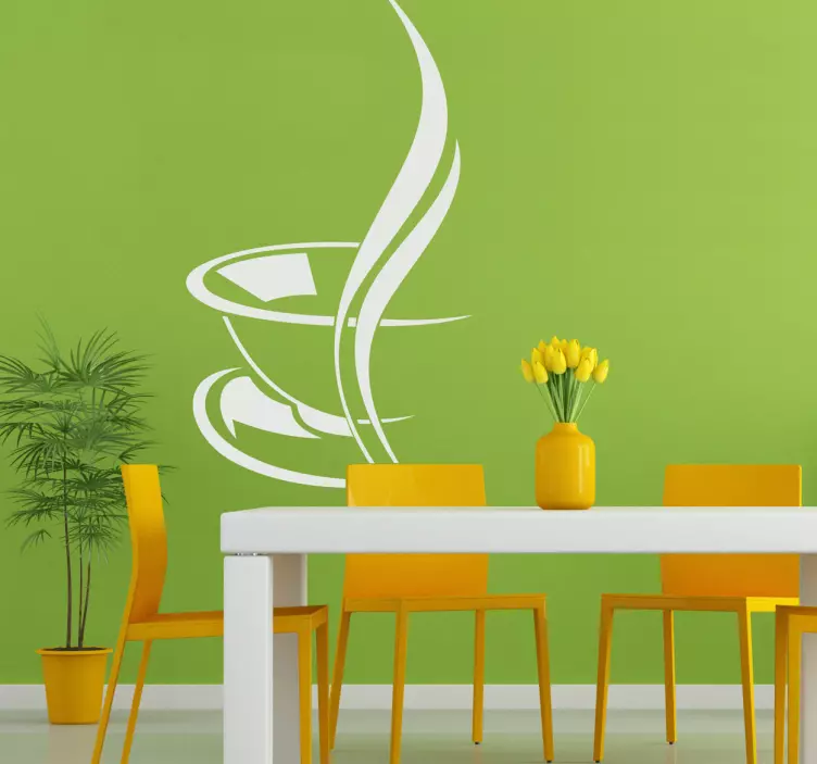 Cup of Coffee Kitchen Decal - TenStickers