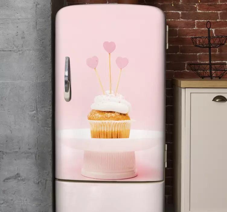 Cupcake image fridge decal - TenStickers