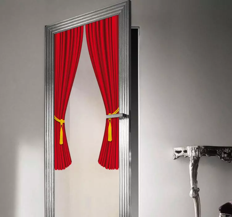 Curtain vinyl wall sticker - TenStickers