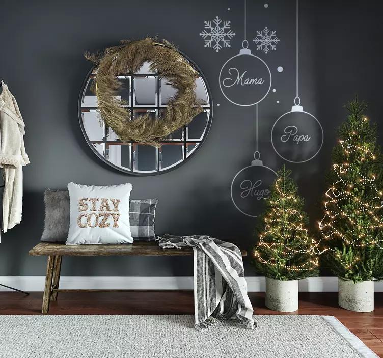 Custom Christmas Baubles sticker - TenStickers