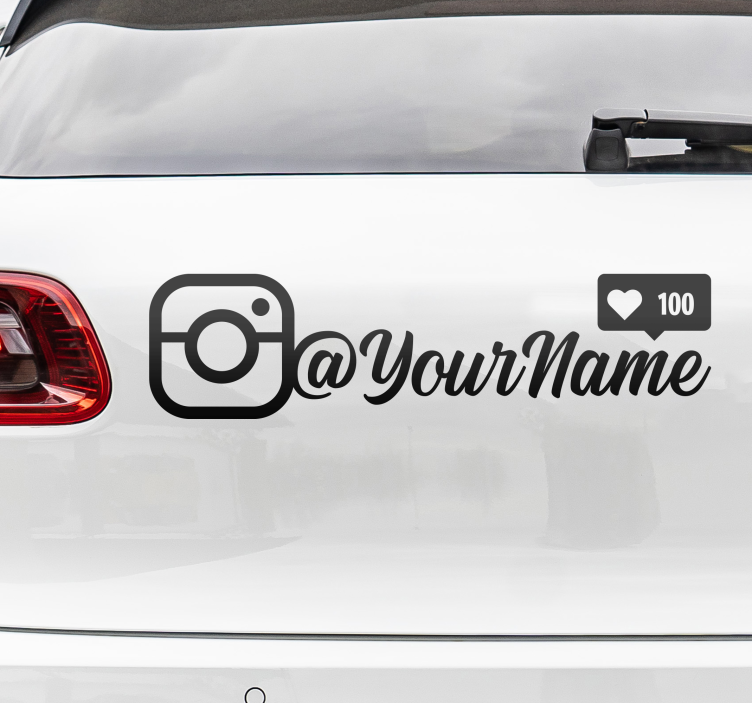 Custom Instagram name youth style for car car sticker - TenStickers