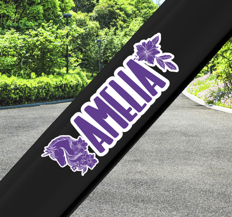 Customisable beautiful unicorn bike Bike Decal - TenStickers