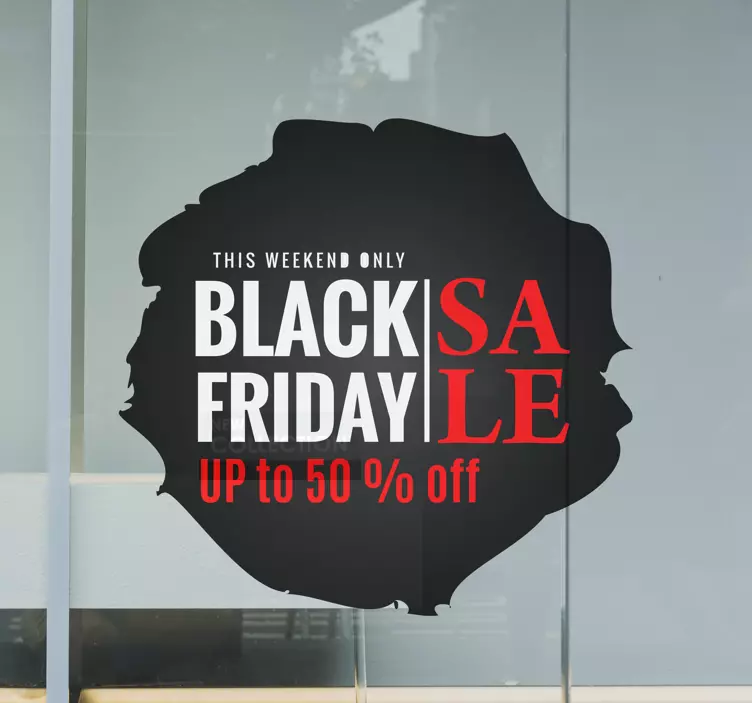 Customisable ink splatter black friday stickers - TenStickers