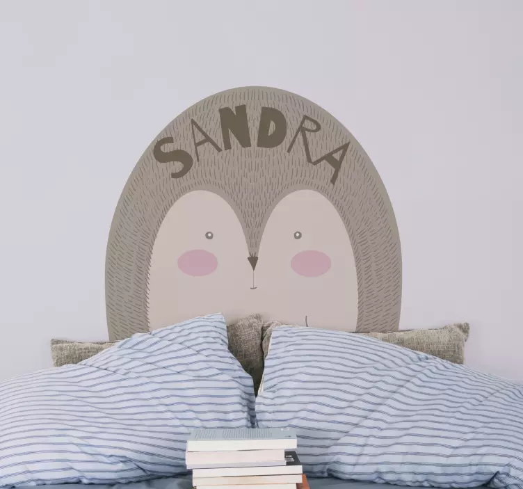 Customizable Hedgehog Name Design kid's sticker - TenStickers