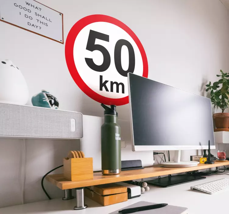 Customizable speed limit road sign stickers - TenStickers
