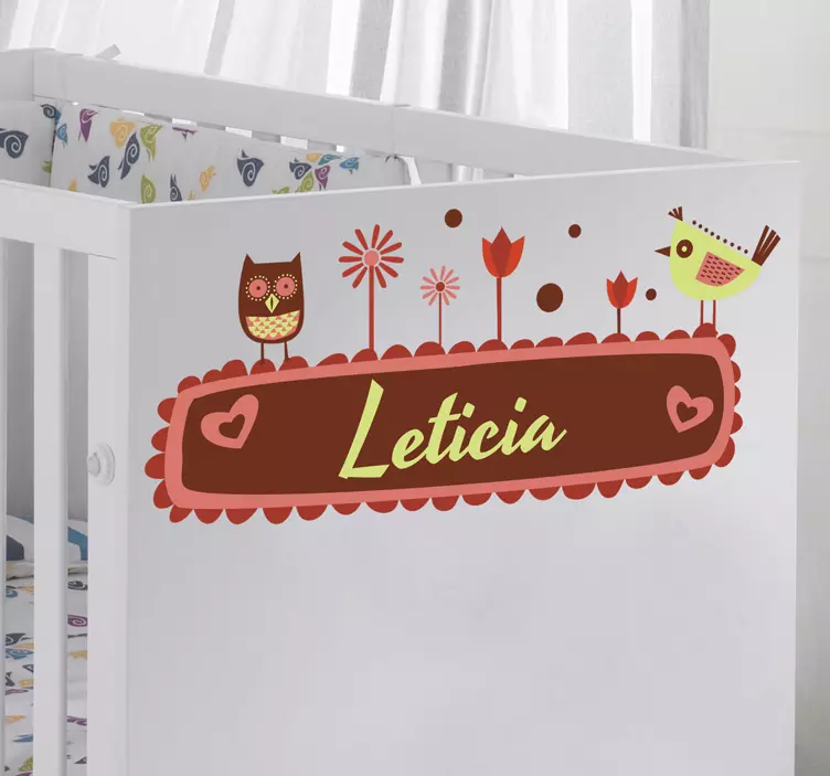 Cute Animal Name Personalization wall stickers quotes - TenStickers