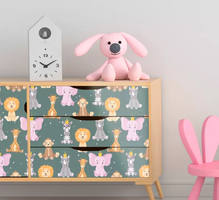 Cute animals design furniture  decal - TenStickers