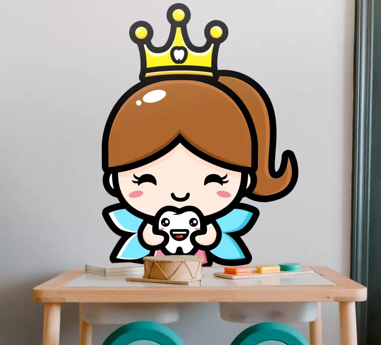 Cute design tooth fairy tale sticker - TenStickers