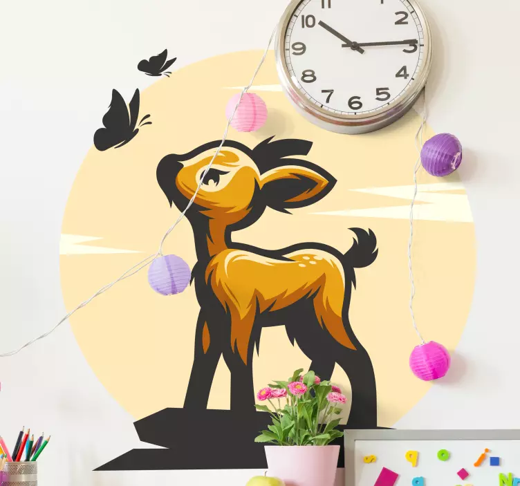 Cute Stag animal wall sticker - TenStickers
