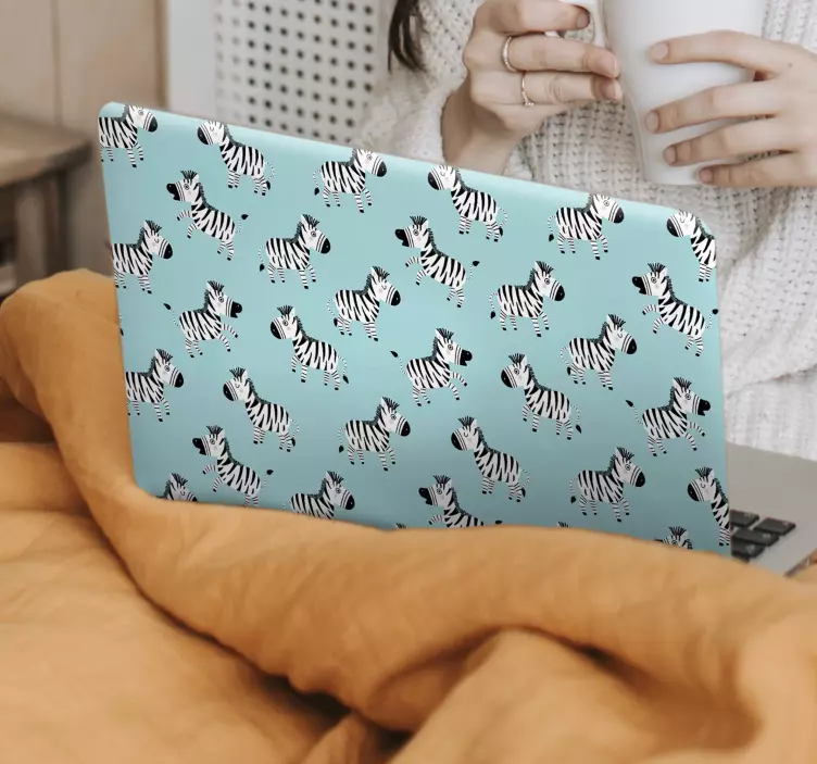 Cute Zebra for kids laptop skins - TenStickers