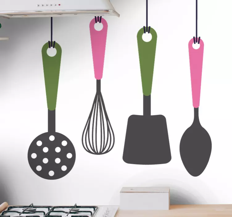 Cutlery simple element kitchen wall decal - TenStickers
