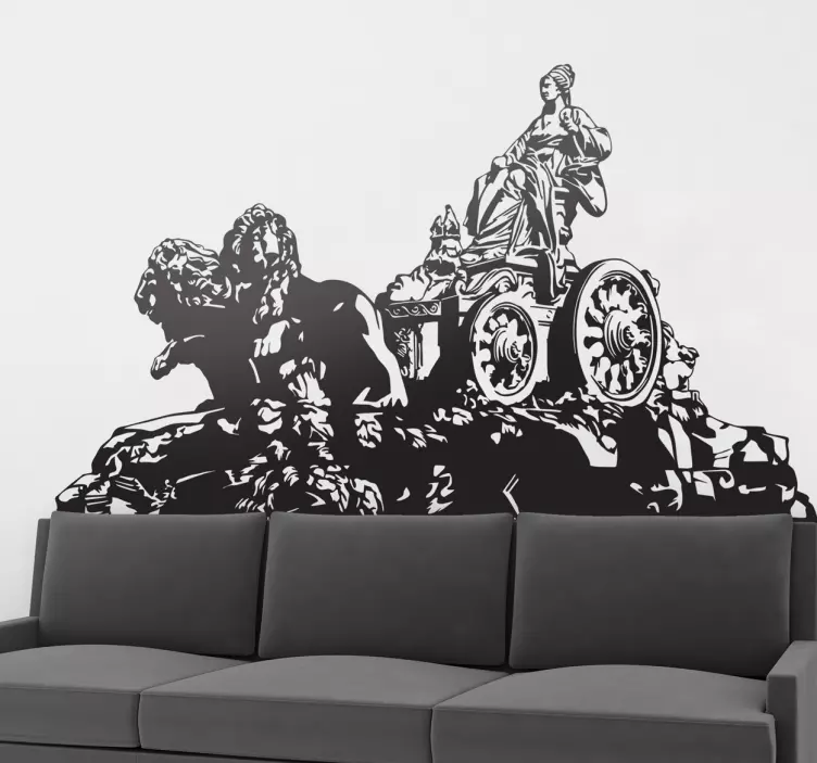 Cybele statue wall sticker - TenStickers