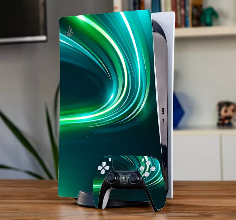 Cyber green neon light  PS5 decal - TenStickers