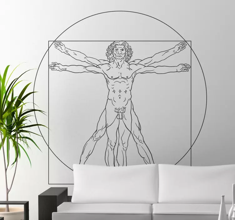 Da Vinci Vitruvian Man Sticker - TenStickers