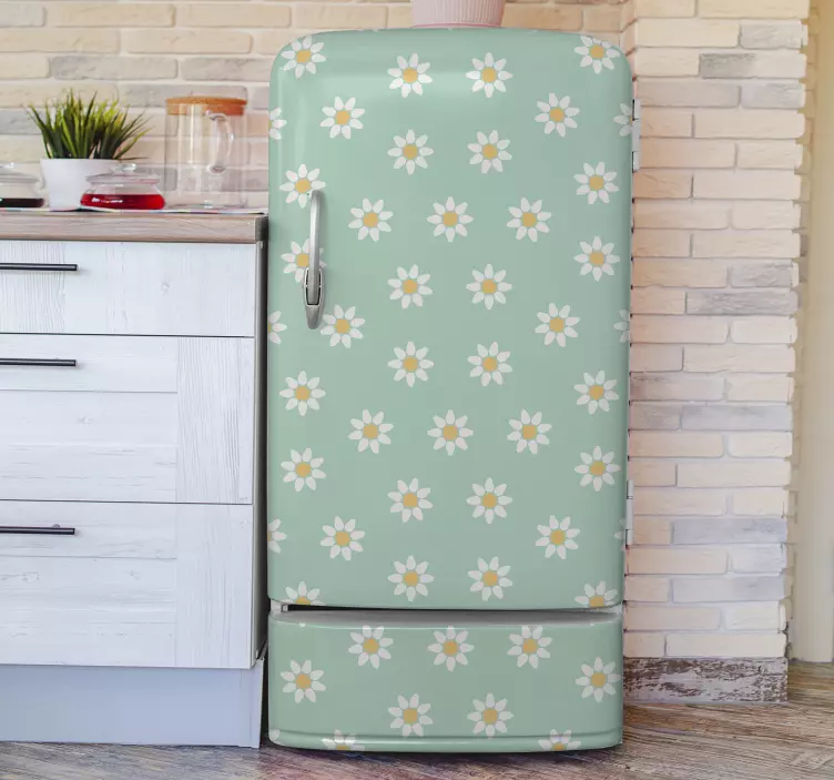 Daisy flower fridge sticker - TenStickers