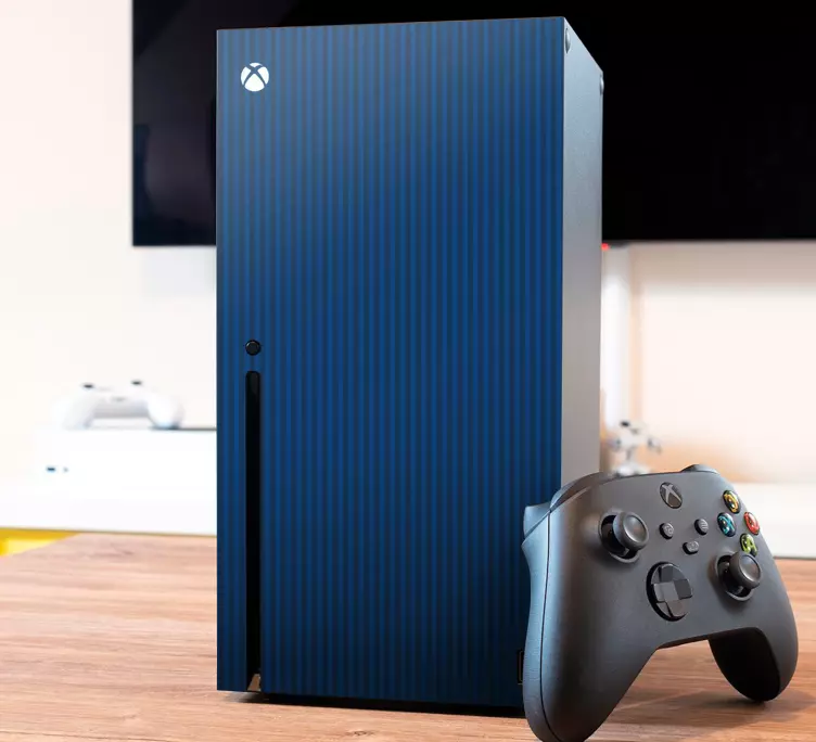 Dark blue colour with stripes xbox skin - TenStickers