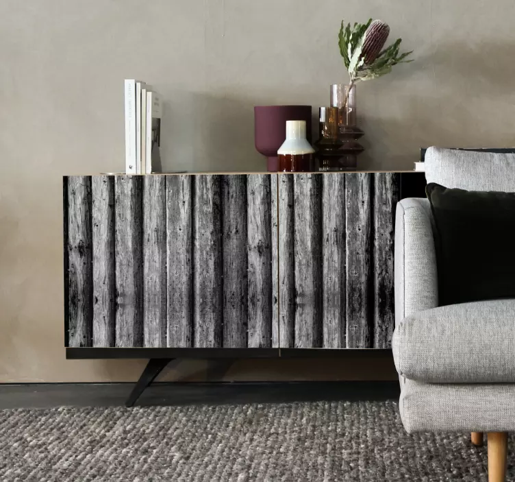 Dark brown wood texture furniture decal - TenStickers