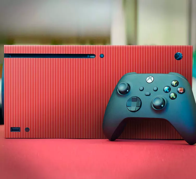 Dark pink colour with stripes xbox skin - TenStickers