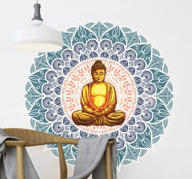 Decorative Chakra Buddha wall sticker - TenStickers