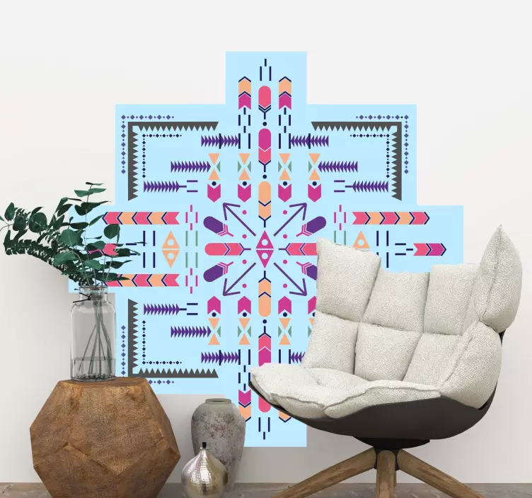 Decorative Slovakian folk  floral wall sticker - TenStickers