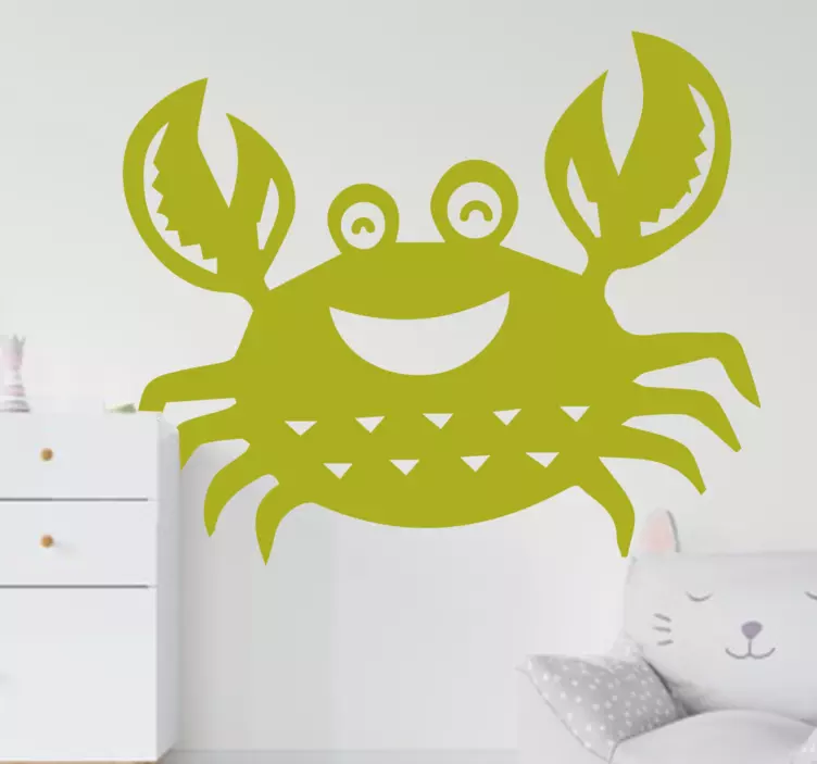 Detailed crab fish sticker - TenStickers