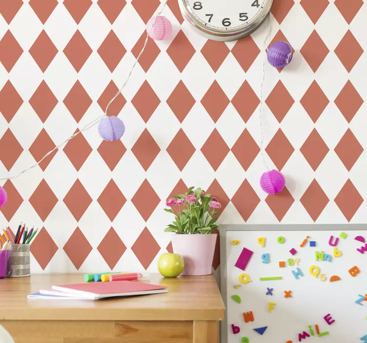 Diamond Pattern Design geometric wall sticker - TenStickers