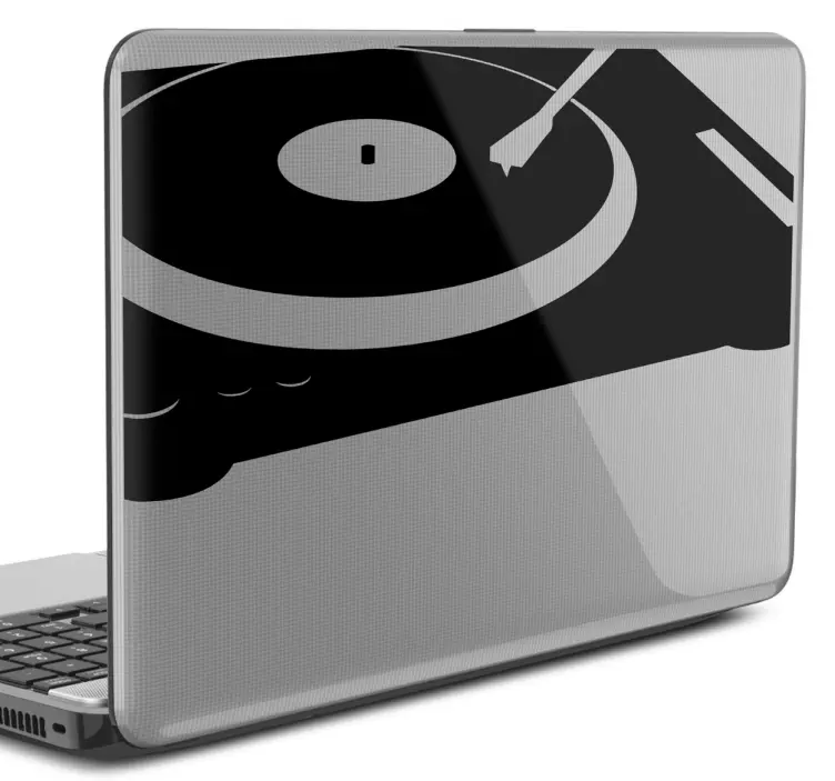 Dj table mixer laptop sticker - TenStickers