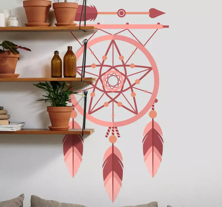 Dream away dream catcher Nordic  object sticker - TenStickers